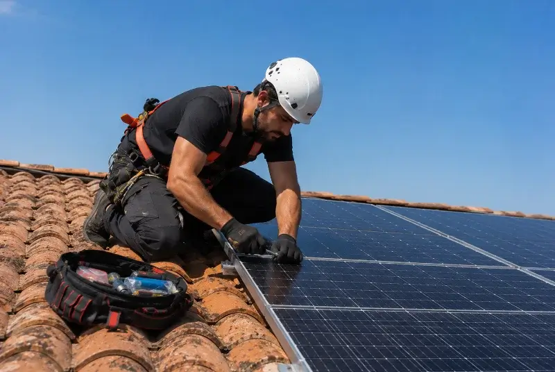 Maintenance et monitoring de panneaux solaires à Landorthe
